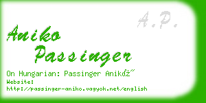 aniko passinger business card